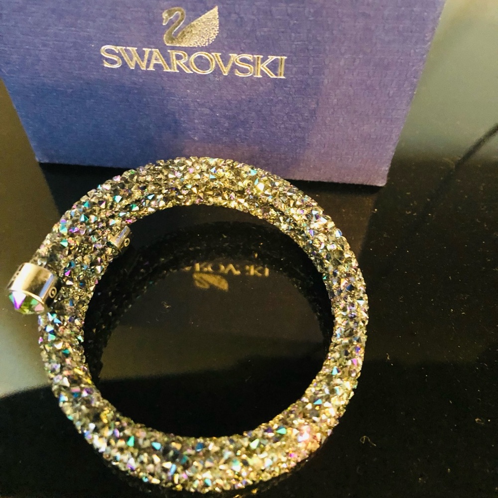 NWOT Swarovski 18K Crystal Dust Double Wrap Bracelet.